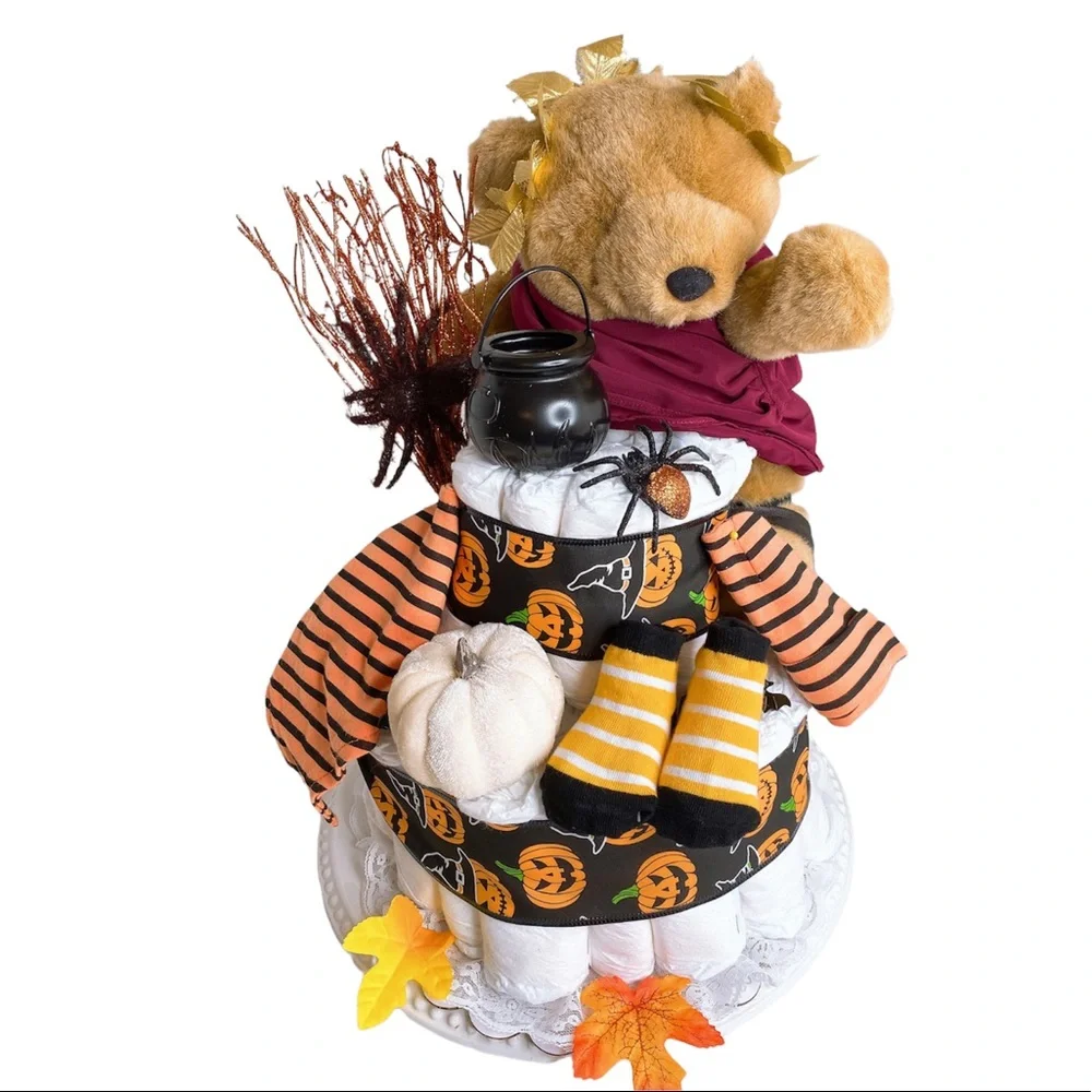 Halloween Diaper Cake, Halloween baby gift